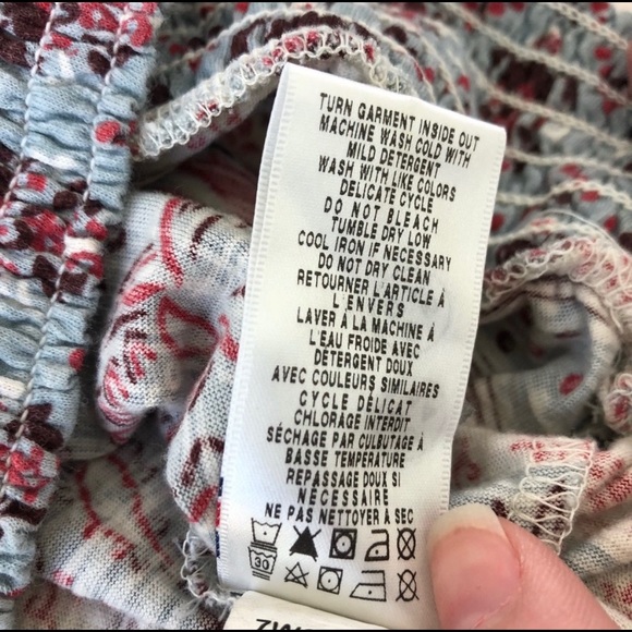 Lucky Brand Printed Off the Shoulder Blouse - Picture 7 of 8